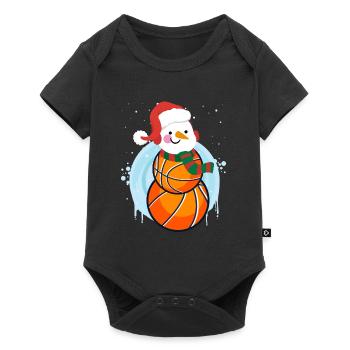 Basketball Player Snowman Basketball Player - Baby Premium short-sleeve bodysuit - black - Front