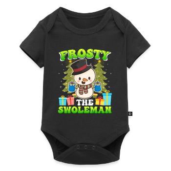 Frosty the Swoleman Snowman Weight Training - Baby Premium short-sleeve bodysuit - black - Front