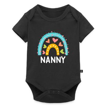 Rainbow Love Je suis assistante maternelle - Body à manches courtes Premium Bébé - noir - Devant