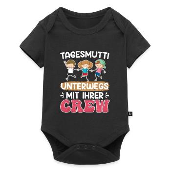 Tagaesmutti unterwegs mit ihrer Crew Tagesmutter - Baby Premium Kurzarmbody - Schwarz - Vorne