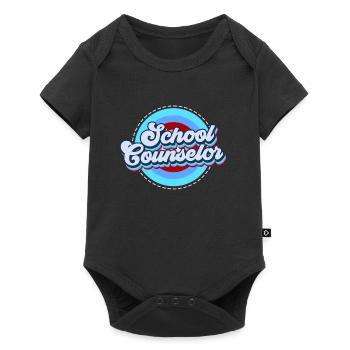 School support inclusion I am a school counselor - Baby Premium short-sleeve bodysuit - black - Front