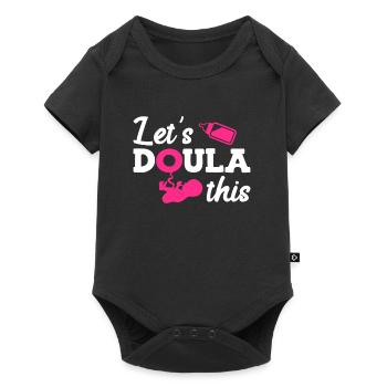 Préparation à l’accouchement Doula Laissez faire cela Sage-femme - Body à manches courtes Premium Bébé - noir - Devant