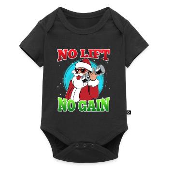 No Lift no Gain Nikolaus No Lift no Gift - Baby Premium short-sleeve bodysuit - black - Front