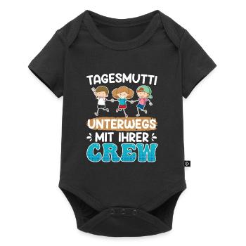 Tagaesmutti unterwegs mit ihrer Crew Tagesmutter - Baby Premium Kurzarmbody - Schwarz - Vorne