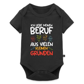 J’adore mon travail à la maternelle - Body à manches courtes Premium Bébé - noir - Devant
