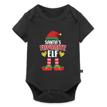 L’elfe préféré du Père Noël, Nicholas - Body à manches courtes Premium Bébé - noir - Devant