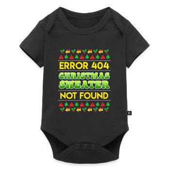 Error Christmas Sweater not found Ugly Christmas - Baby Premium short-sleeve bodysuit - black - Front