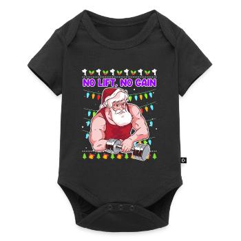 No Lift no Gain Bodybuilder - Baby Premium short-sleeve bodysuit - black - Front