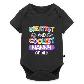 Du bist die tollste und coolste Tagesmutter - Baby Premium Kurzarmbody - Schwarz - Vorne