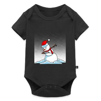 Dabbing Snowman - Baby Premium short-sleeve bodysuit - black - Front