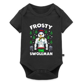 Moche culturiste de Noël Bonhomme de neige - Body à manches courtes Premium Bébé - noir - Devant
