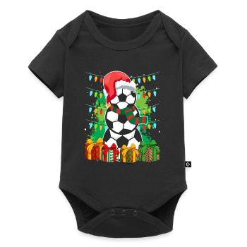 Football Snowman Football Fan Football Player - Baby Premium short-sleeve bodysuit - black - Front