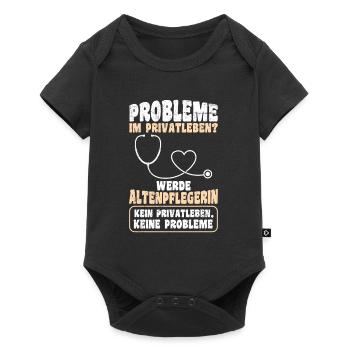 Des problèmes dans la vie privée ? Devenez infirmière gériatrique - Body à manches courtes Premium Bébé - noir - Devant