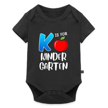 Kinder K stands for kindergarten - Baby Premium short-sleeve bodysuit - black - Front