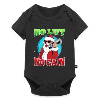 No Lift no Gain Nikolaus No Lift no Gift - Baby Premium short-sleeve bodysuit - black - Front