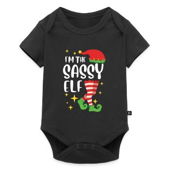 Elfe effronté Je suis l’elfe impertinent Nicolas - Body à manches courtes Premium Bébé - noir - Devant
