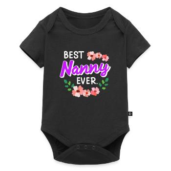 Die beste Tagesmutter der Welt Tagesmutter - Baby Premium Kurzarmbody - Schwarz - Vorne