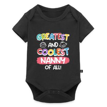 Du bist die tollste und coolste Tagesmutter - Baby Premium Kurzarmbody - Schwarz - Vorne