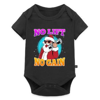 No Lift no Gain Nikolaus No Lift no Gift - Baby Premium short-sleeve bodysuit - black - Front