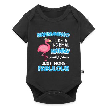 Flamingo Nannymingo seulement beaucoup mieux assistante maternelle - Body à manches courtes Premium Bébé - noir - Devant