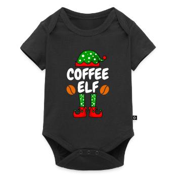 Coffee Elf Coffee Drinkers - Baby Premium short-sleeve bodysuit - black - Front