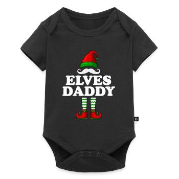 Elves Papa Christmas Father Elves Family - Baby Premium short-sleeve bodysuit - black - Front