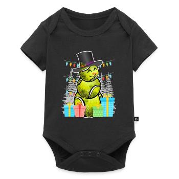 Tennis Player Snowman Tennis Ball Tennis - Baby Premium short-sleeve bodysuit - black - Front