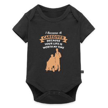 Votre vie est importante pour moi Je suis infirmière gériatrique - Body à manches courtes Premium Bébé - noir - Devant