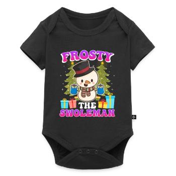 Frosty the Swoleman Snowman Weight Training - Baby Premium short-sleeve bodysuit - black - Front
