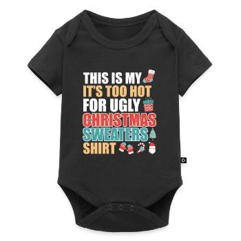 Il fait trop chaud pour un pull de Noël moche - Body à manches courtes Premium Bébé - noir - Devant