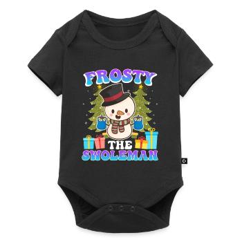 Frosty the Swoleman Snowman Weight Training - Baby Premium short-sleeve bodysuit - black - Front