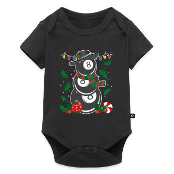8-Ball Billard Spieler Billiard - Baby Premium Kurzarmbody - Schwarz - Vorne