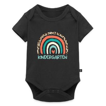 Ich bin gerne im Kindergarten - Baby Premium Kurzarmbody - Schwarz - Vorne