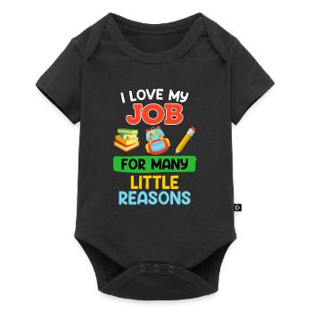 Kindergarten I love my job as an educator - Baby Premium short-sleeve bodysuit - black - Front