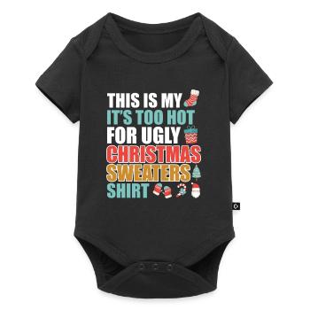Il fait trop chaud pour un pull de Noël moche - Body à manches courtes Premium Bébé - noir - Devant