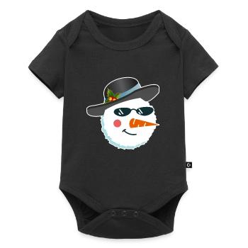 Snowman Face Carnival Ugly Christmas - Baby Premium short-sleeve bodysuit - black - Front