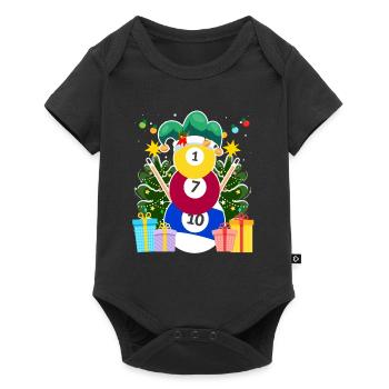Billiard Balls Billiard Snowman Billiards Billiards - Baby Premium short-sleeve bodysuit - black - Front