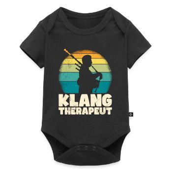 I am a sound therapist I play bagpipes - Baby Premium short-sleeve bodysuit - black - Front