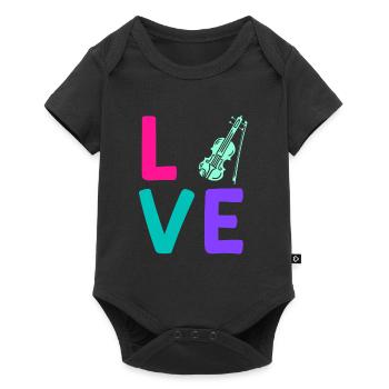 Musicien Musicien J’aime mon violon - Body à manches courtes Premium Bébé - noir - Devant