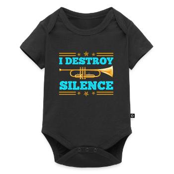 Tromboniste Musicien Je détruis le calme avec le trombone - Body à manches courtes Premium Bébé - noir - Devant