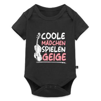 Musician Cool girls play violin - Baby Premium short-sleeve bodysuit - black - Front