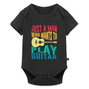 Musicien Seulement un homme qui aime jouer de la guitare - Body à manches courtes Premium Bébé - noir - Devant