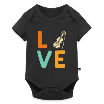 Musicien Musicien J’aime mon violon - Body à manches courtes Premium Bébé - noir - Devant