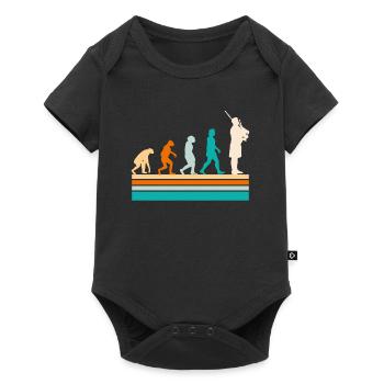 Musiker Dudelsackspieler Evolution Dudelsack - Baby Premium Kurzarmbody - Schwarz - Vorne