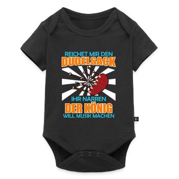 King wants to make music hands me the bagpipes - Baby Premium short-sleeve bodysuit - black - Front