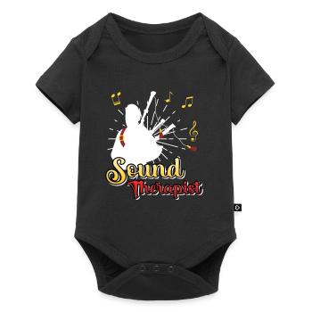 I am a sound therapist I play bagpipes - Baby Premium short-sleeve bodysuit - black - Front