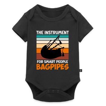 L’instrument pour les gens intelligents Cornemuse - Body à manches courtes Premium Bébé - noir - Devant