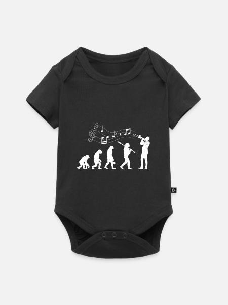 Evolution Trombone Je joue du Trombone - Body à manches courtes Premium Bébé - noir