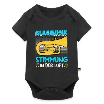Tuba Trompete Stimmung in der Luft Blasmusik - Baby Premium Kurzarmbody - Schwarz - Vorne