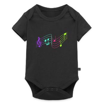 music lover i love singing music - Baby Premium short-sleeve bodysuit - black - Front